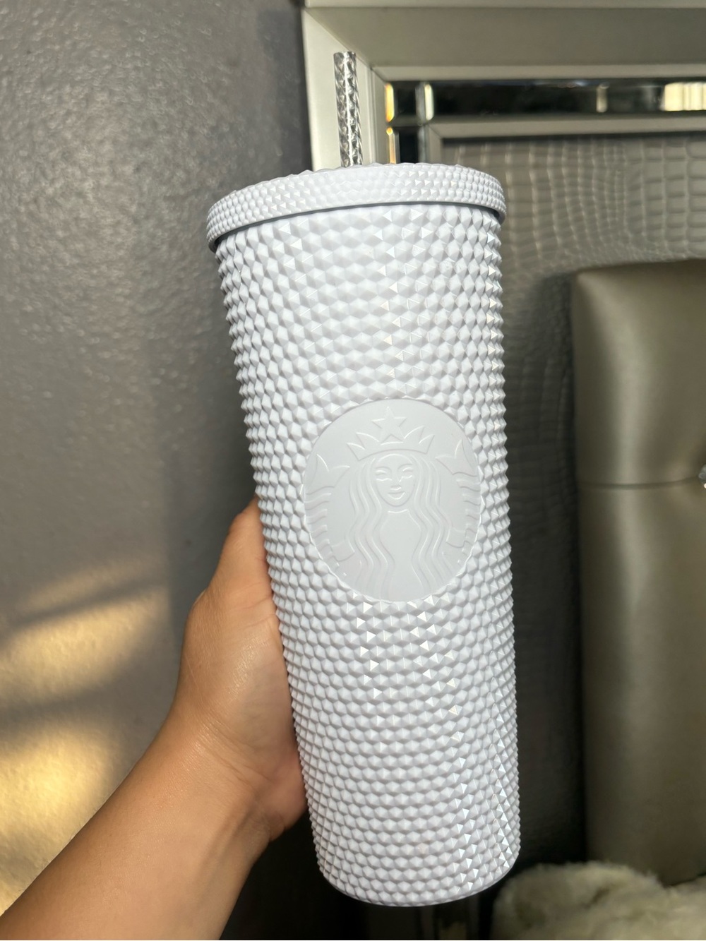 Starbucks White Studded Tumbler
